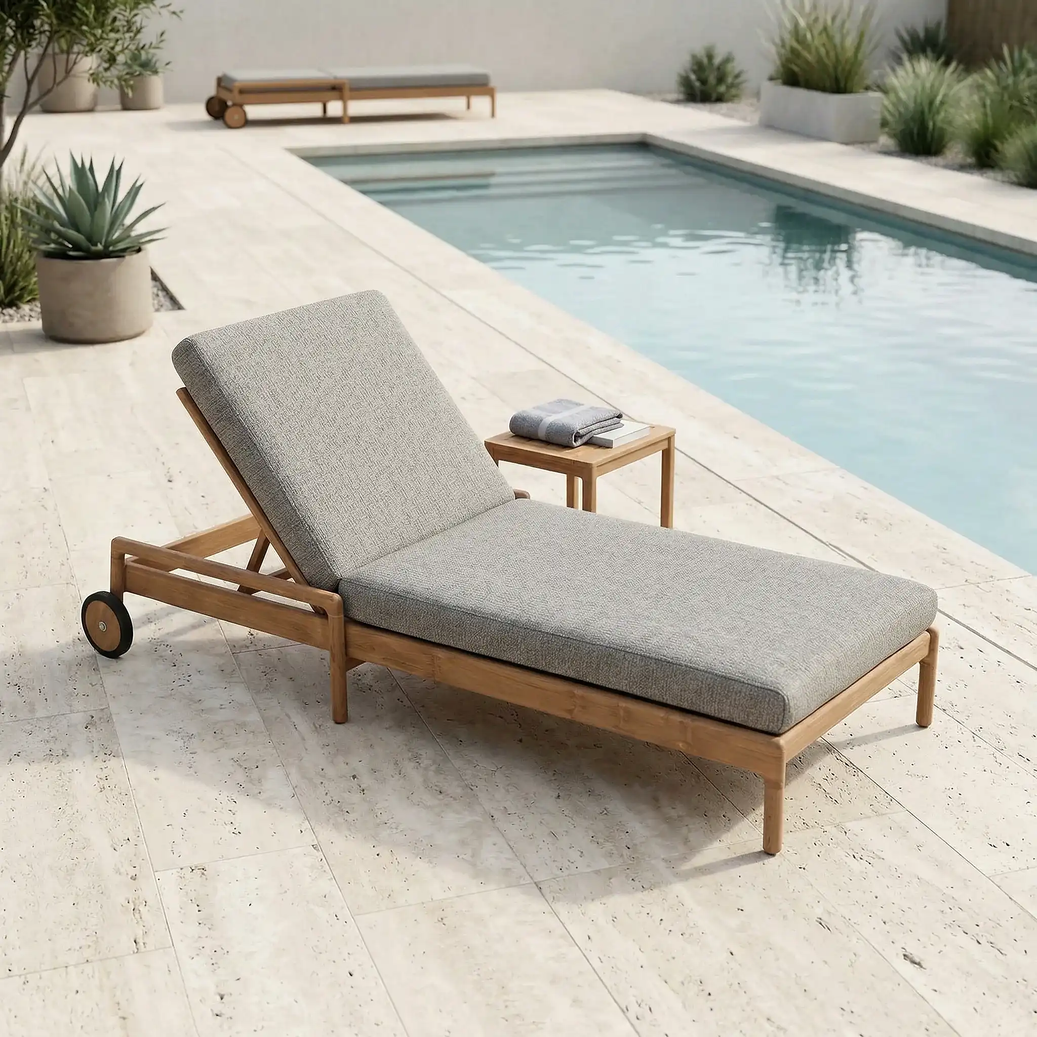 Ahşap Şezlong'da Güneşin Tadını Çıkarın