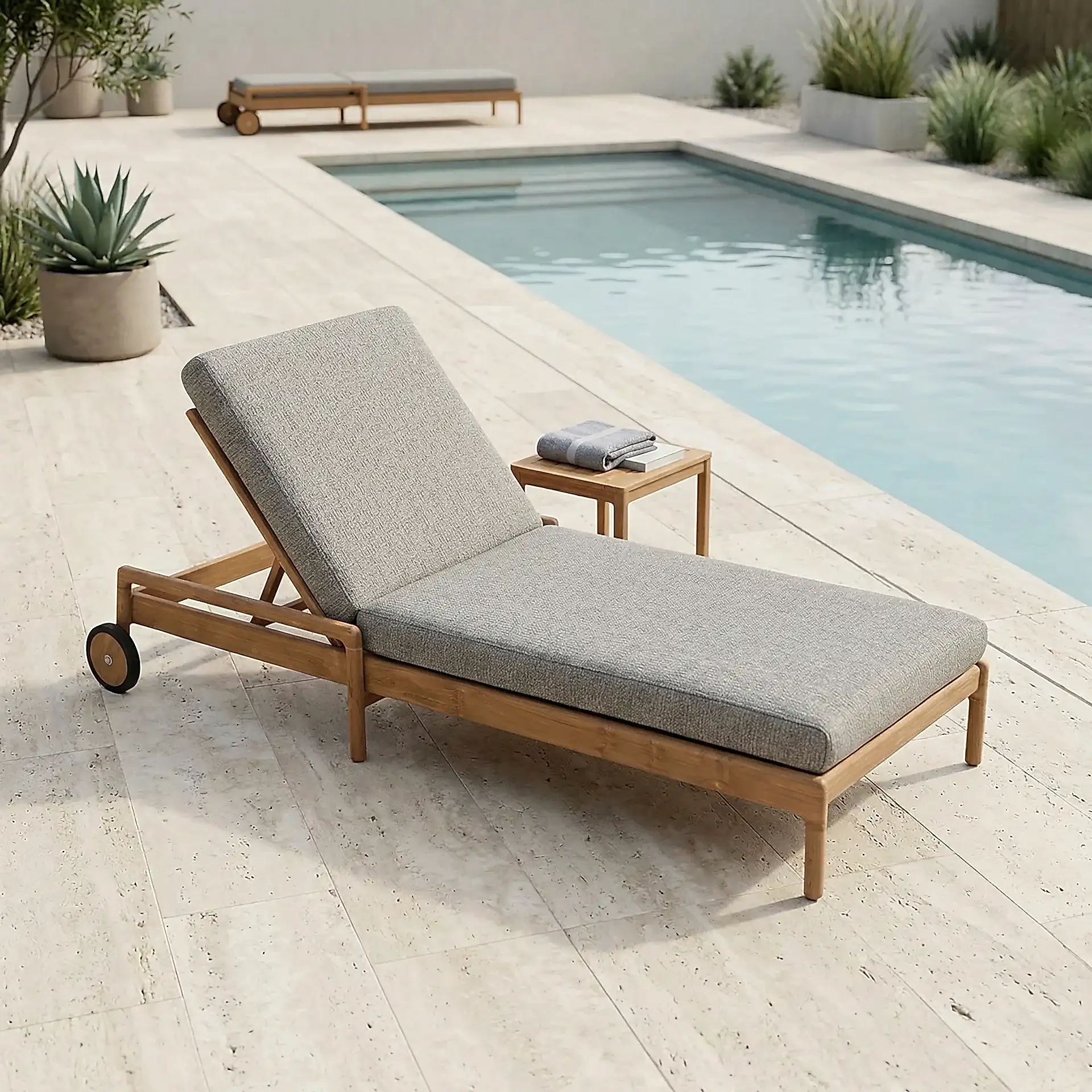 Ahşap Şezlong'da Güneşin Tadını Çıkarın