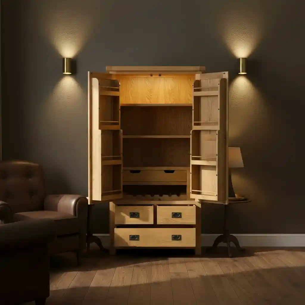 Ahşap Şarap Dolabı