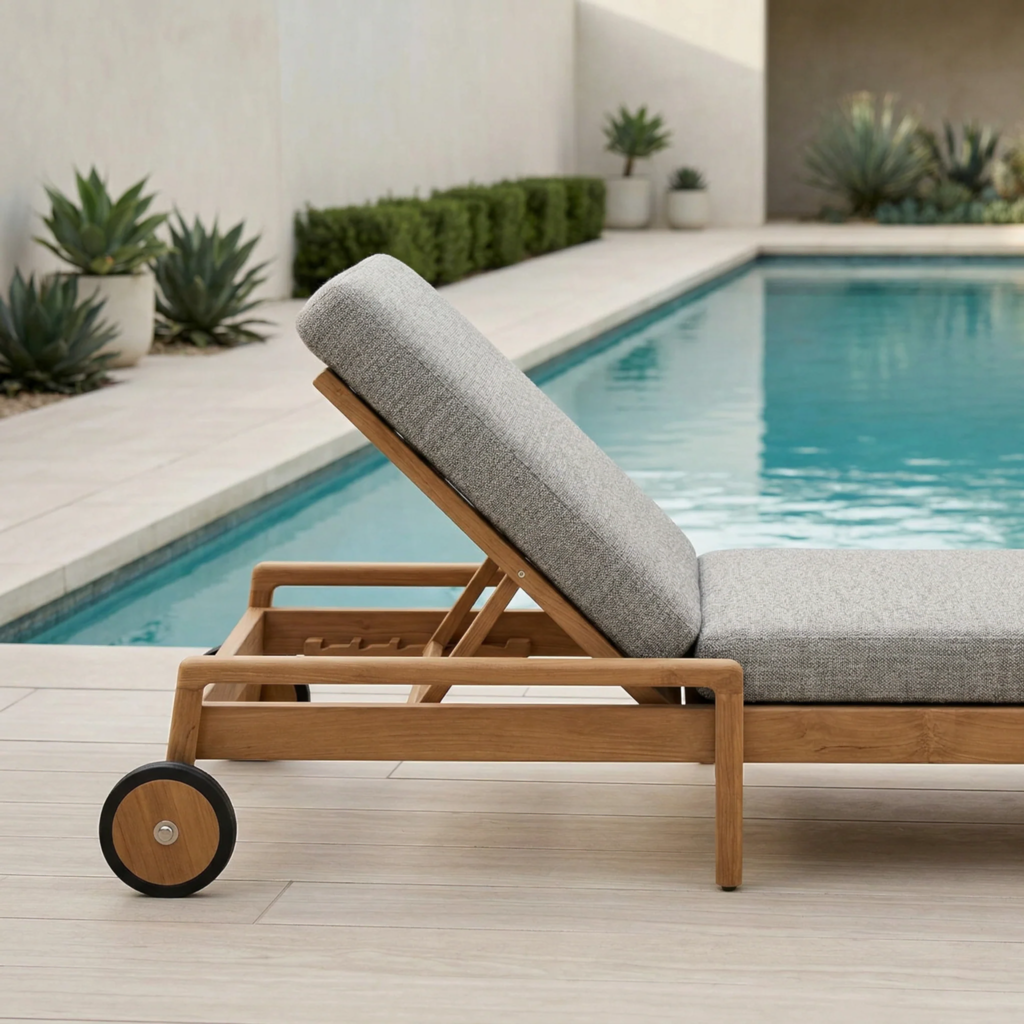 Abwea Ahşap Şezlong