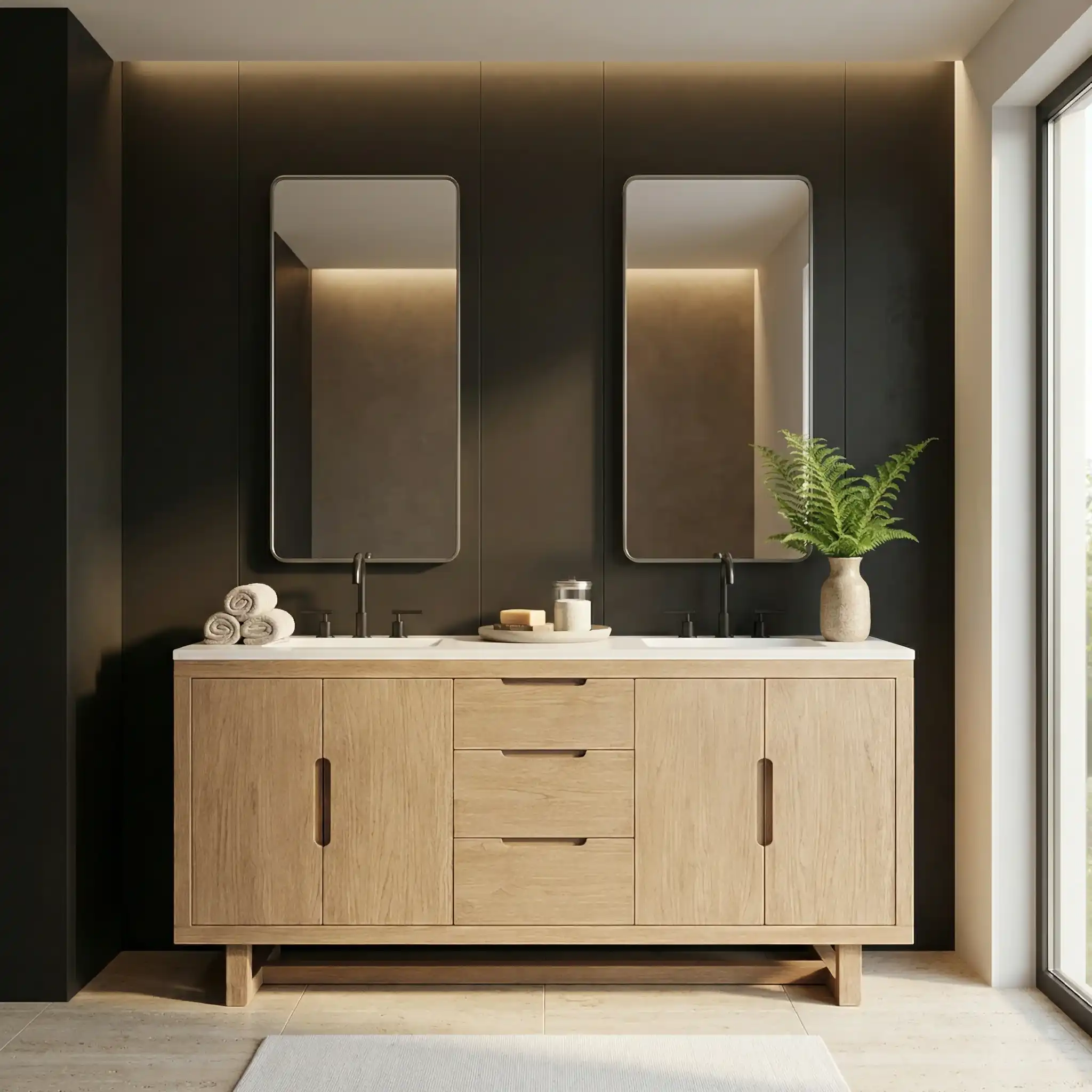 Andy Ahşap Banyo Dolabı