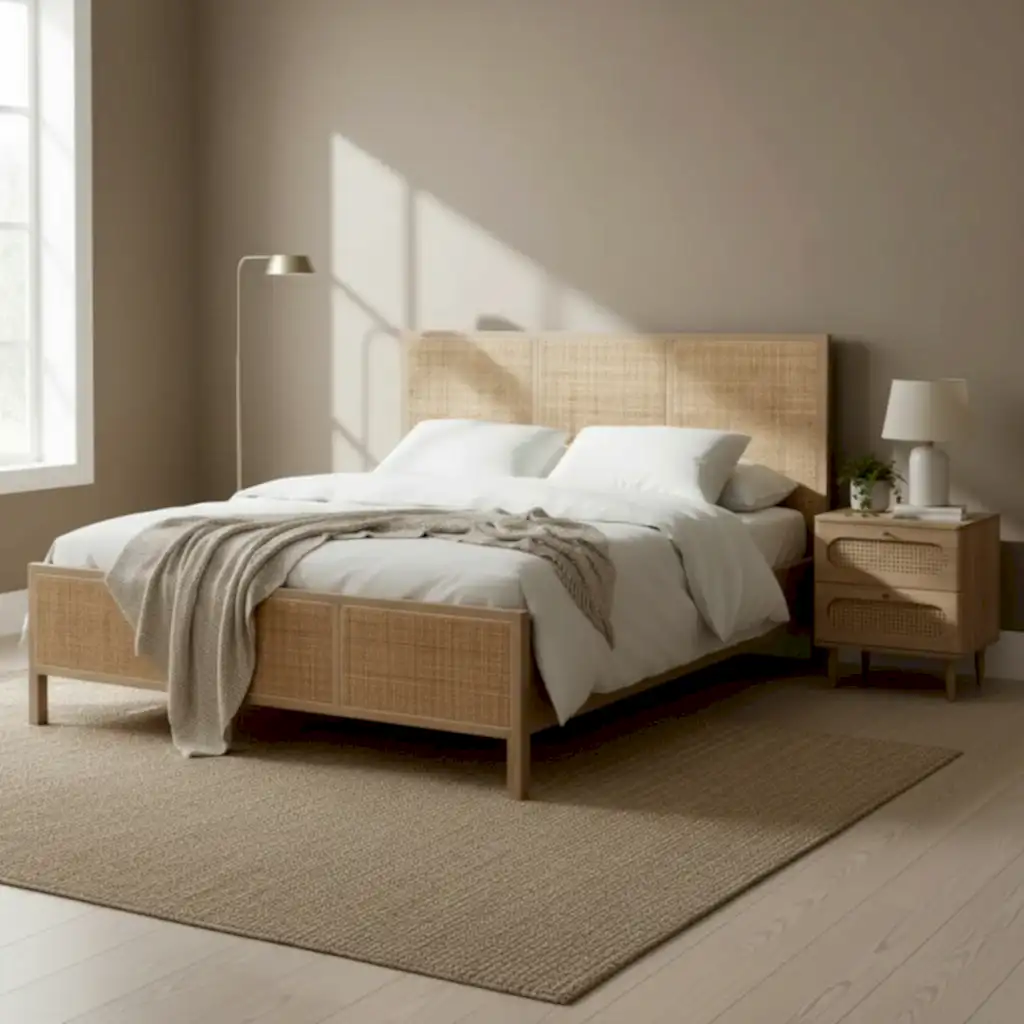 Bella Hazeranlı Ahşap Karyola