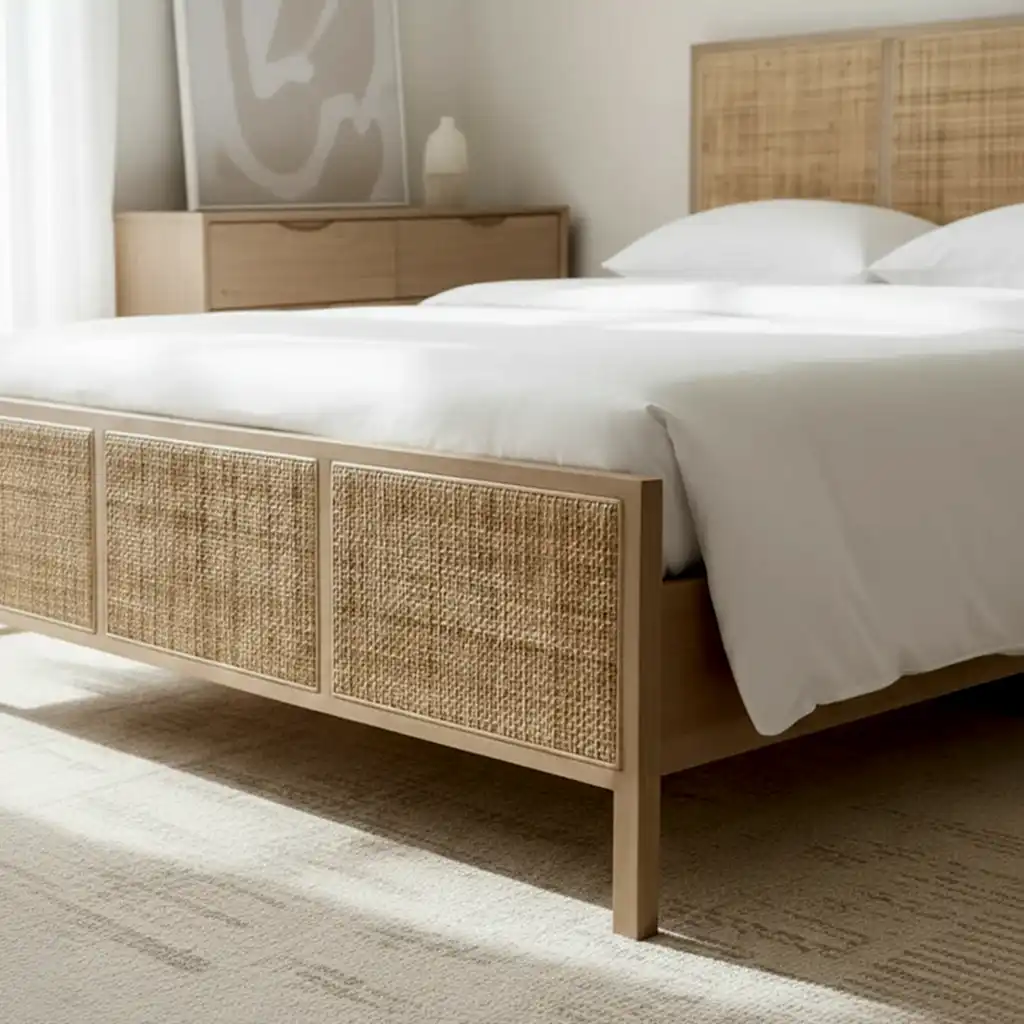 Bella Hazeranlı Ahşap Karyola