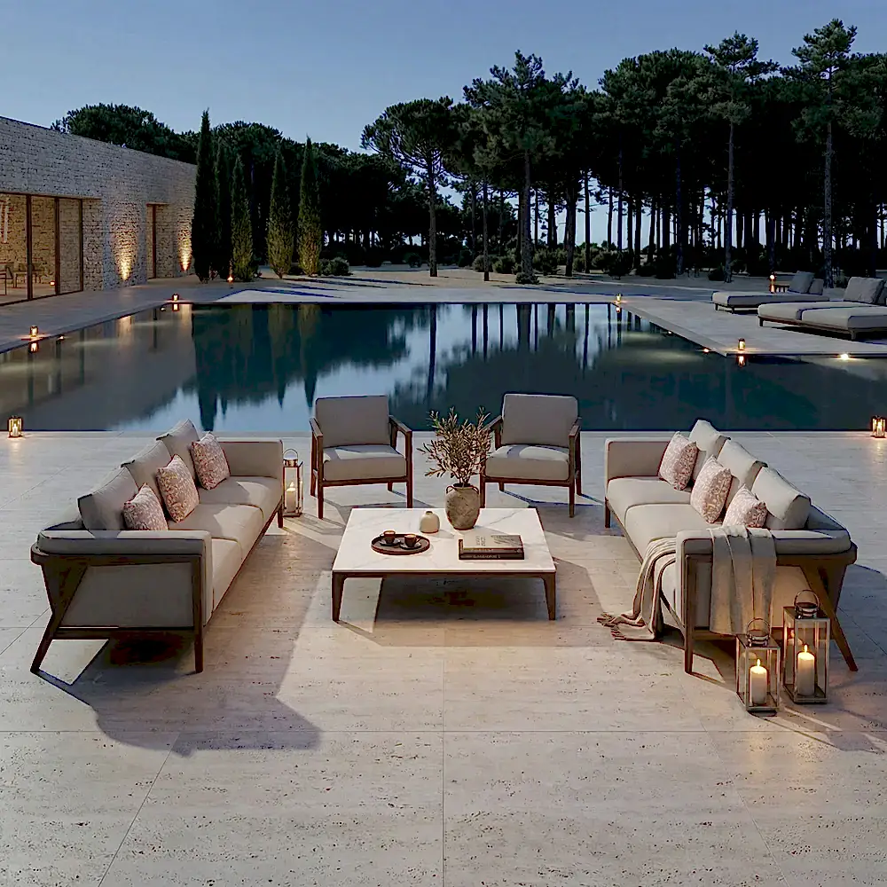 Casilya Ahşap Bahçe Oturma Grubu