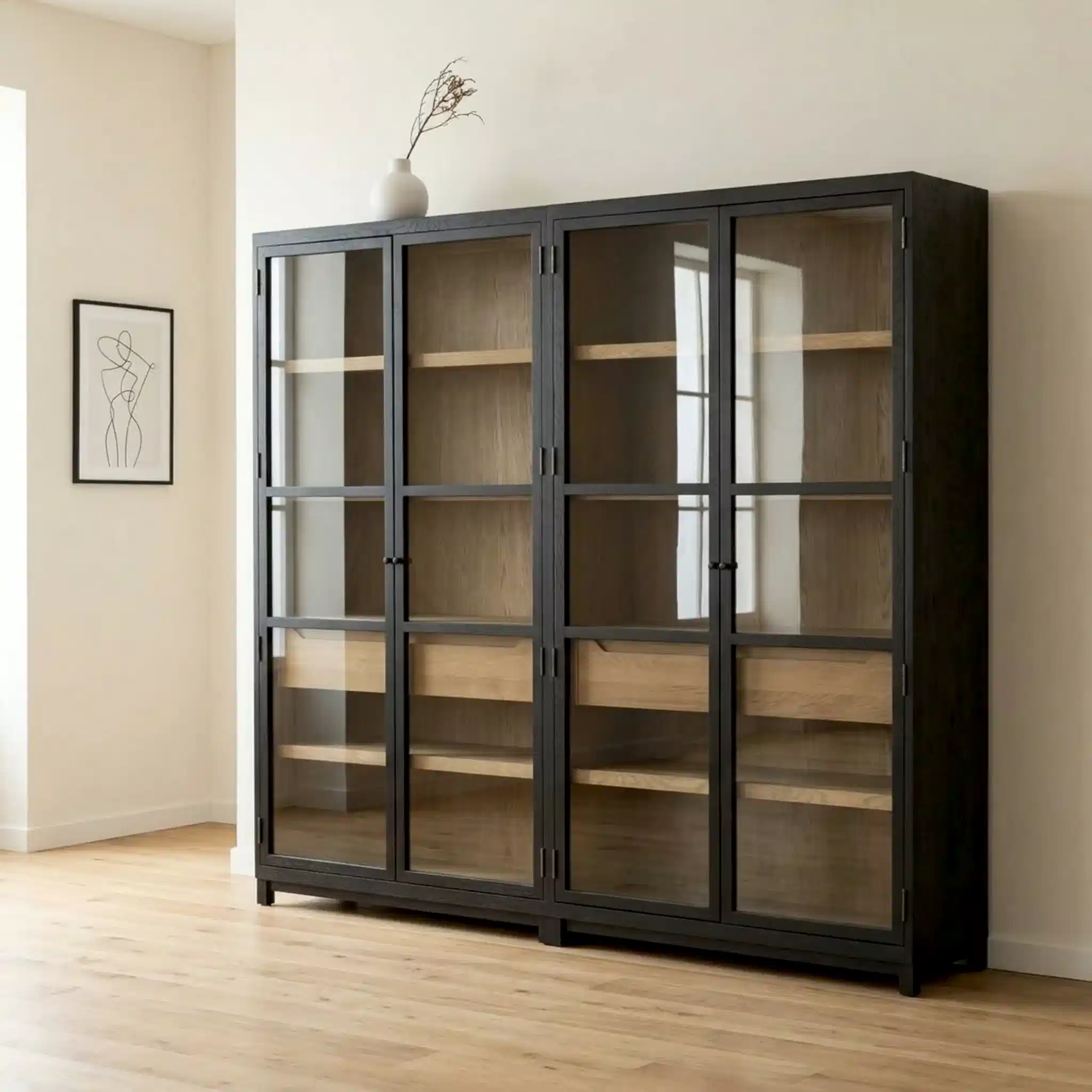 Curvas Ahşap Büfe & Kitaplık