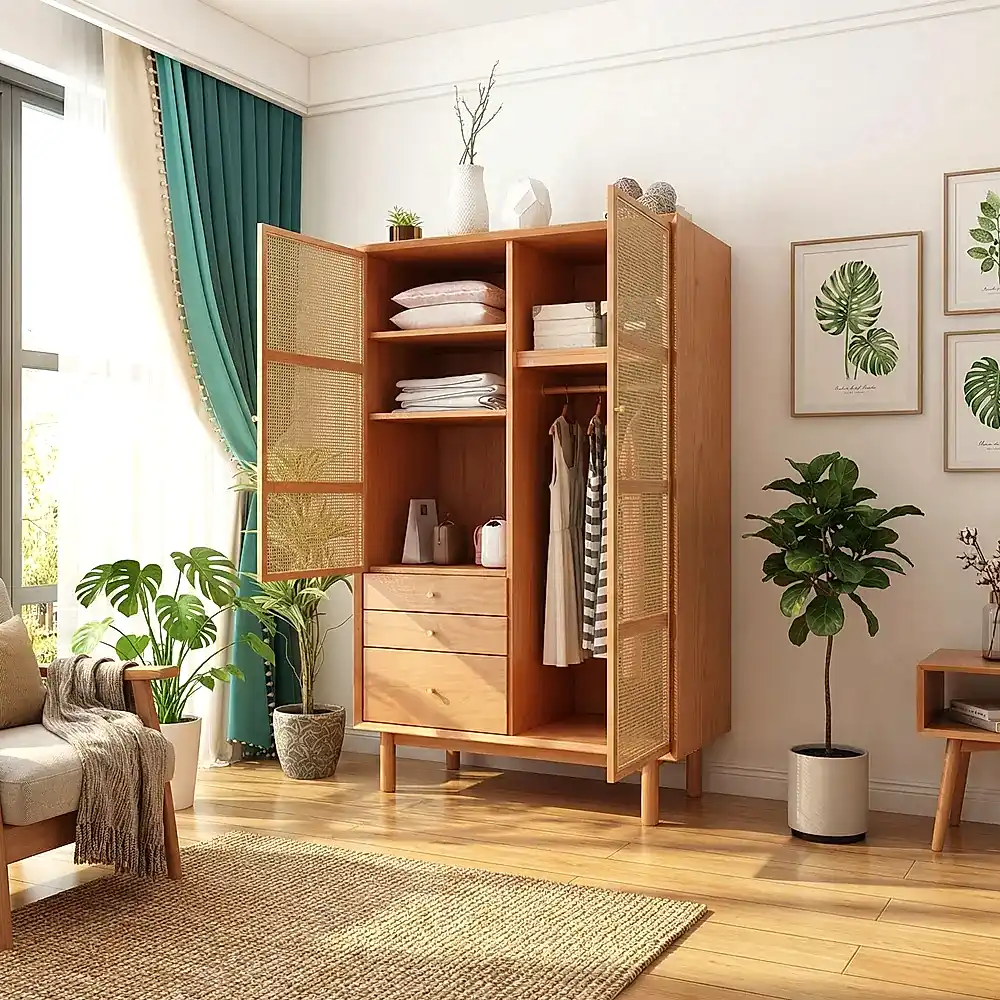 Enso Hazeranlı Ahşap Gardırop