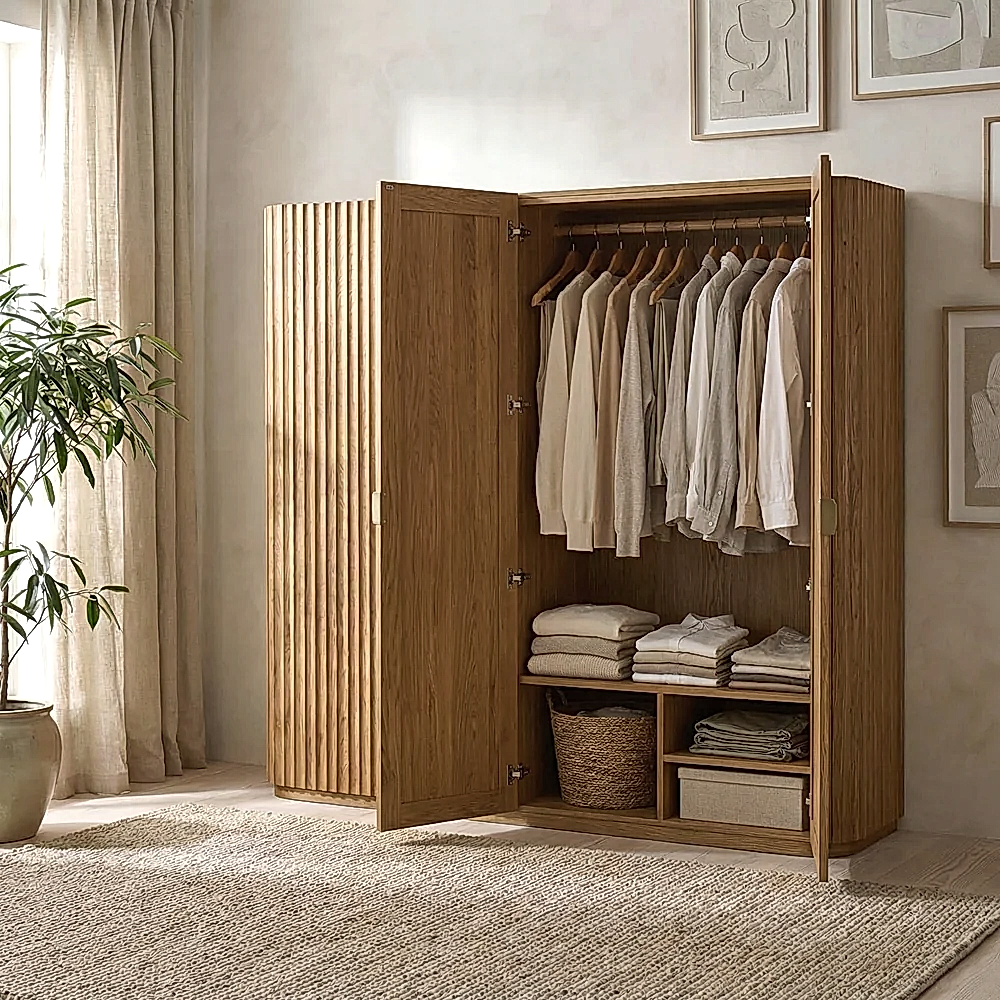 Fuzzy Ahşap Gardırop