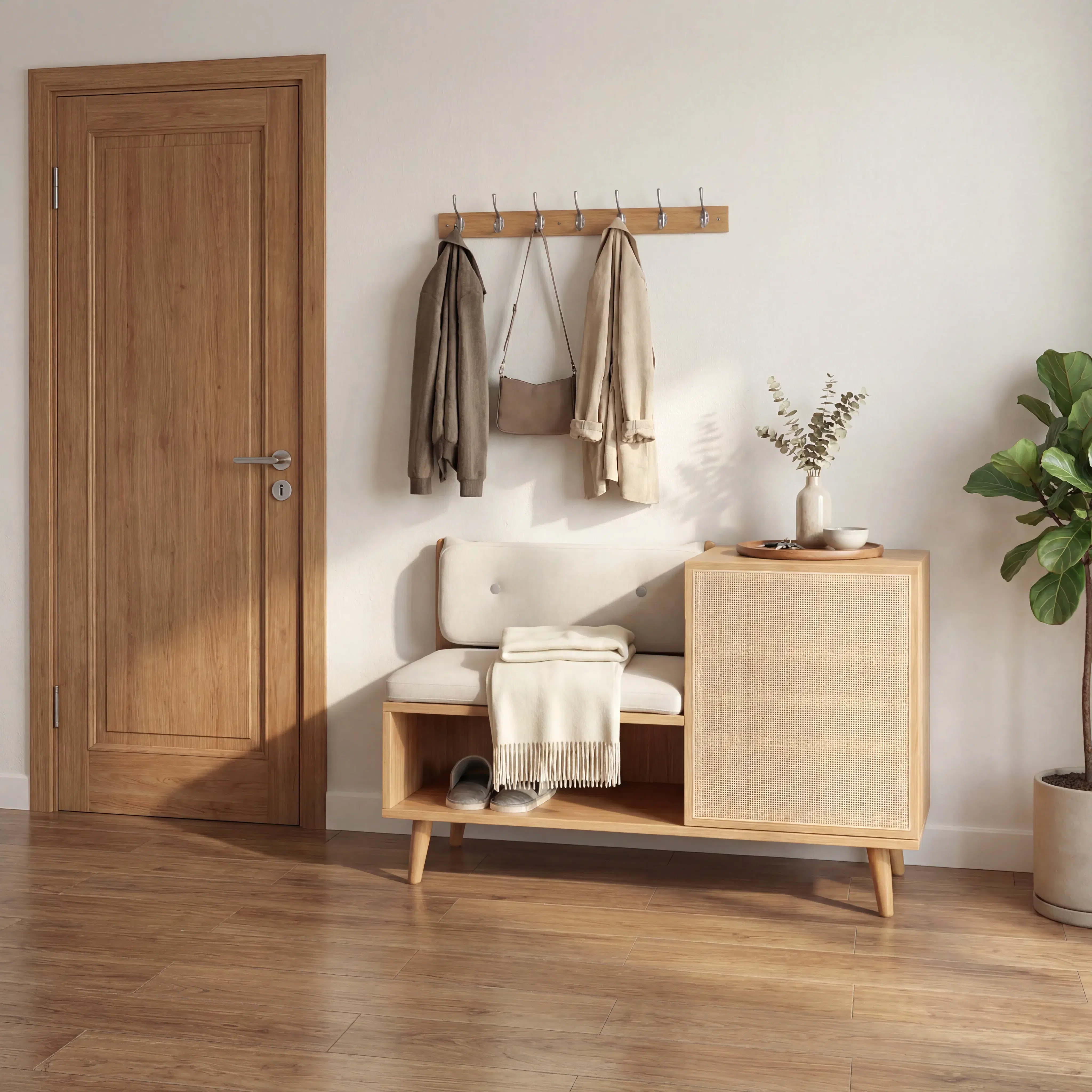 Hazeran Shoe Storage Bench | Ahşap Ayakkabılık