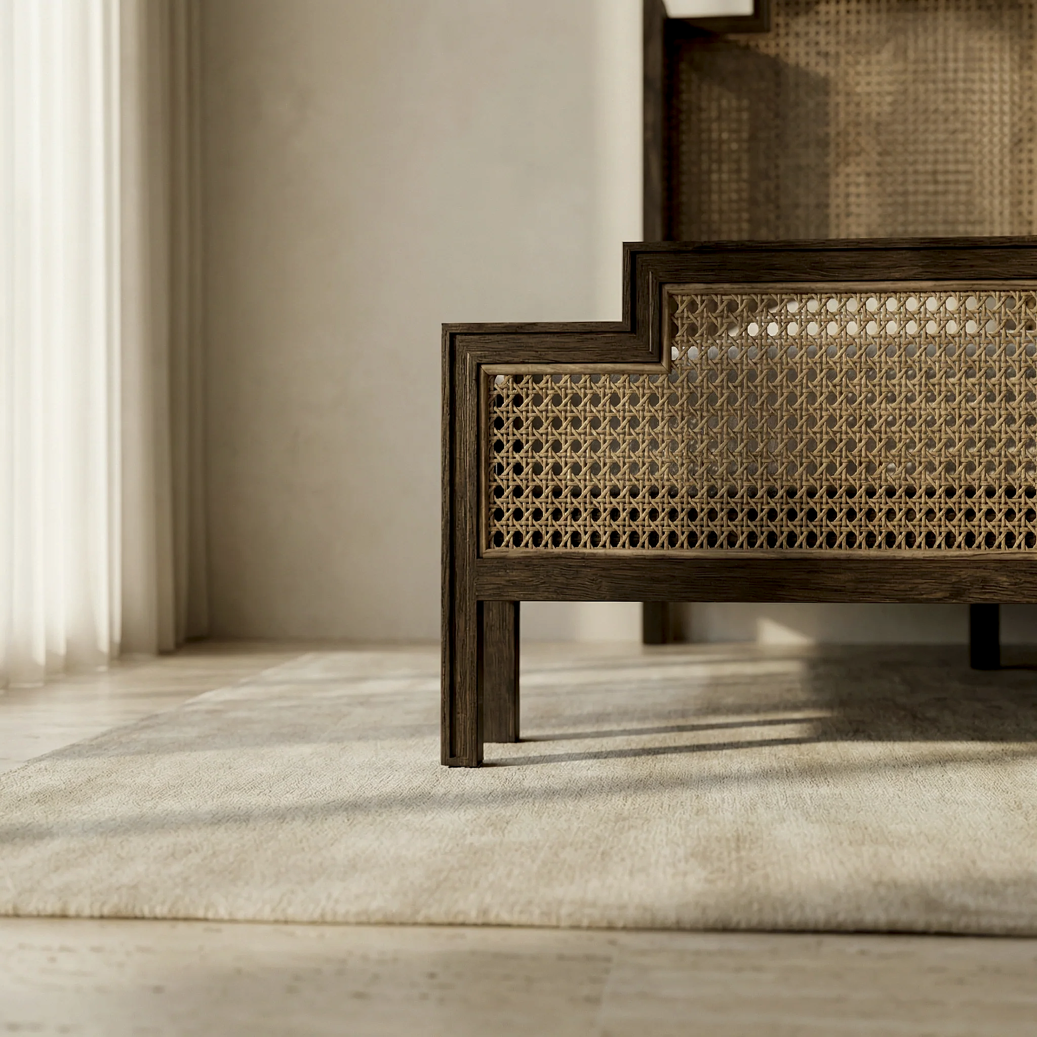 Hera Hazeranlı Ahşap Karyola