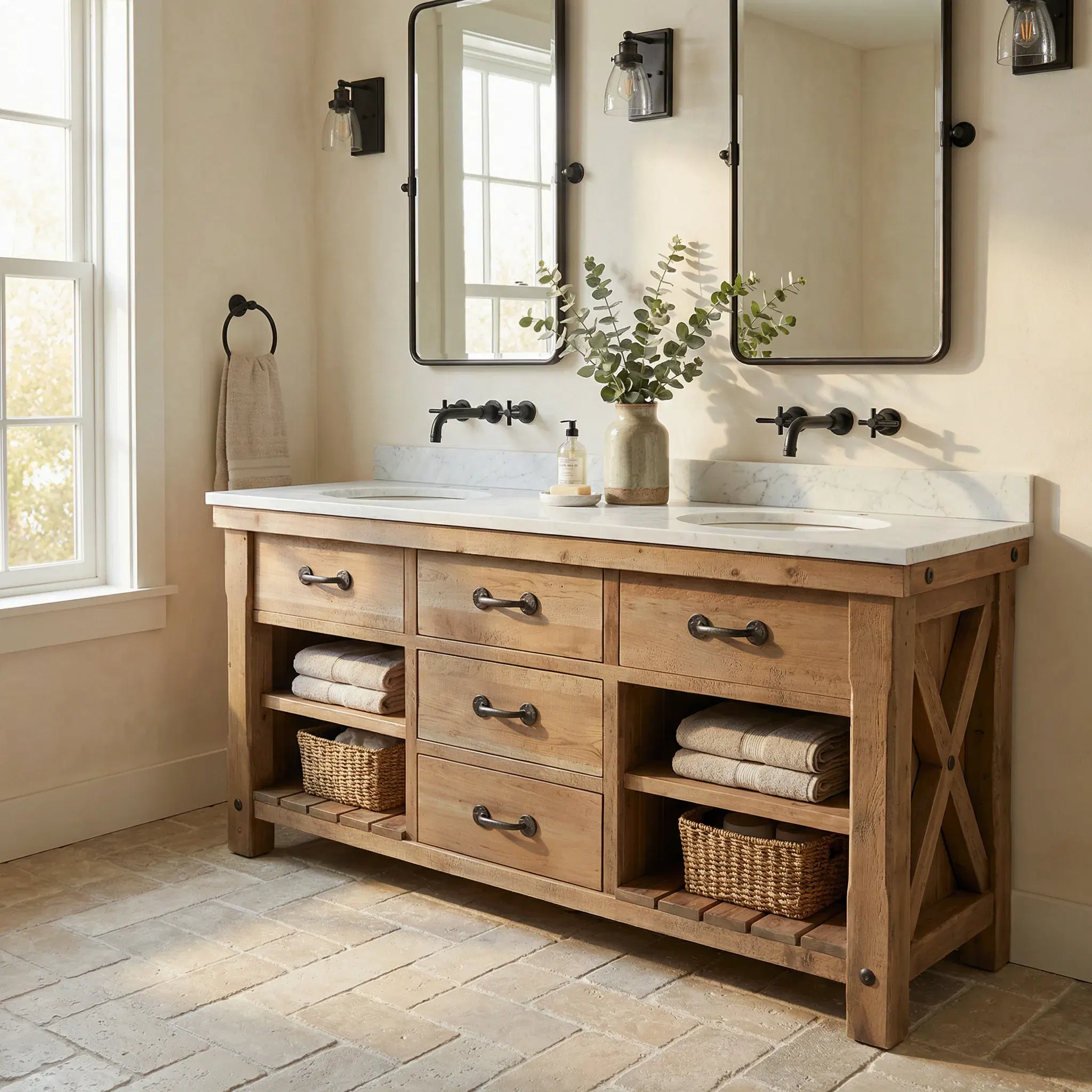 Hodge Ahşap Banyo Dolabı