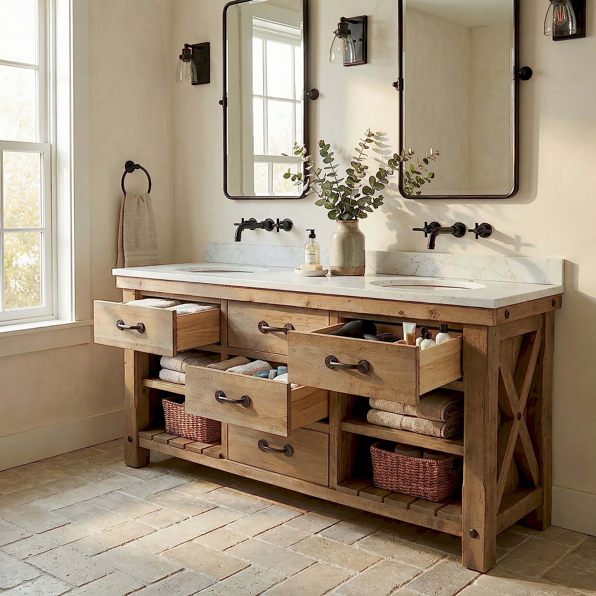 Hodge Ahşap Banyo Dolabı