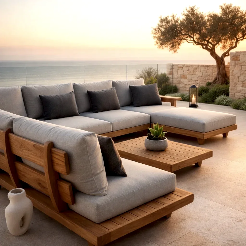 Laura Ahşap Bahçe Oturma Grubu