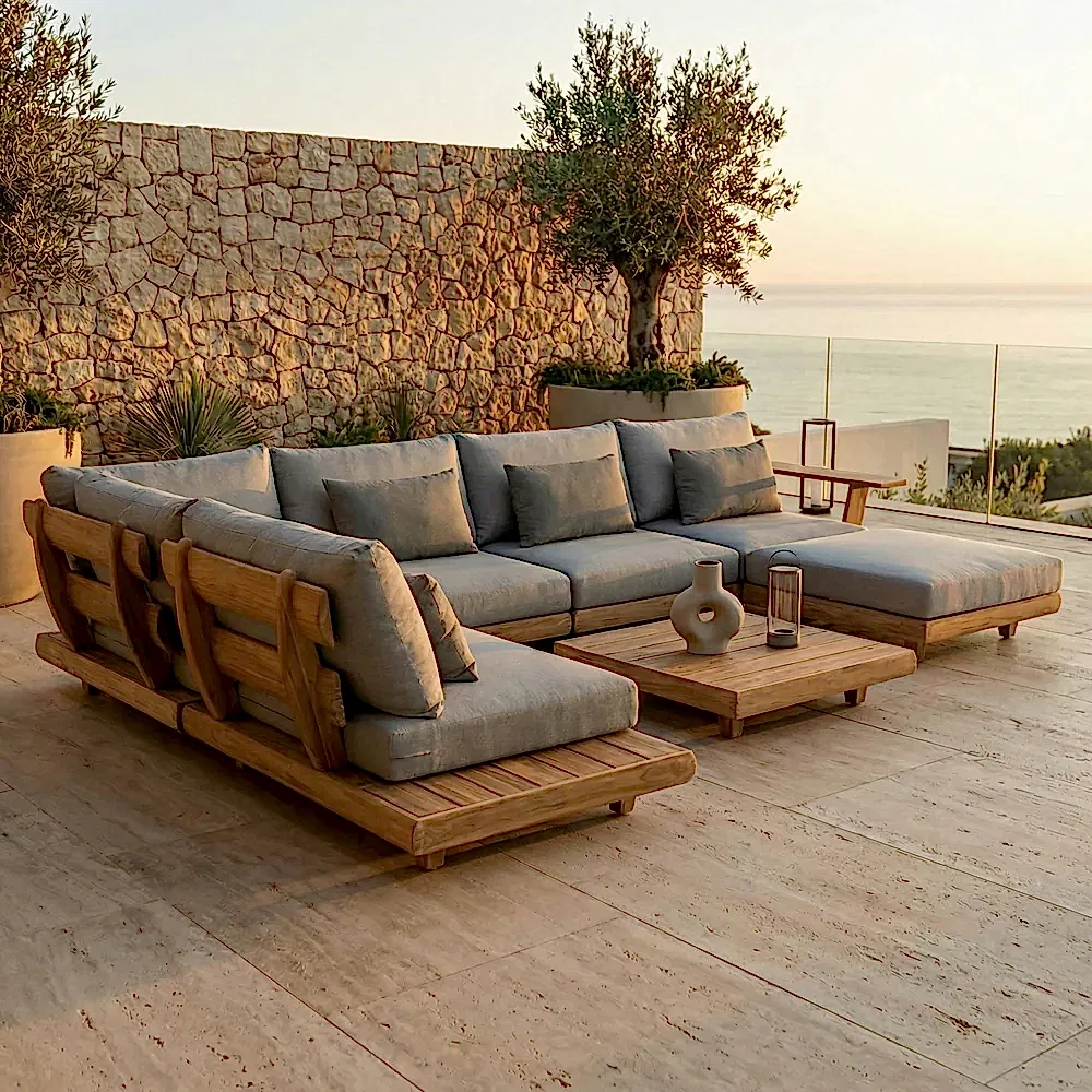 Laura Ahşap Bahçe Oturma Grubu