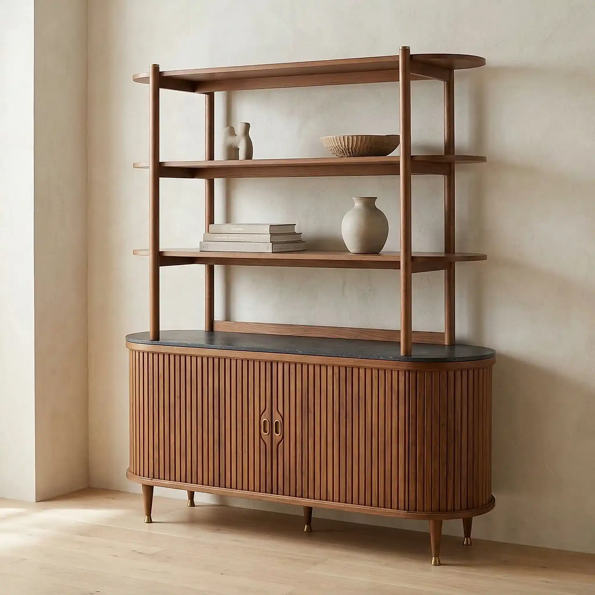 Lawrence Ahşap Büfe & Kitaplık