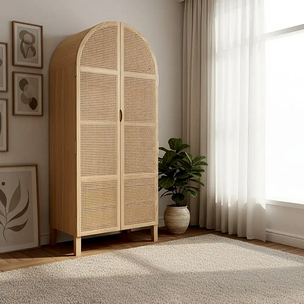 Lax Hazeranlı Ahşap Gardırop