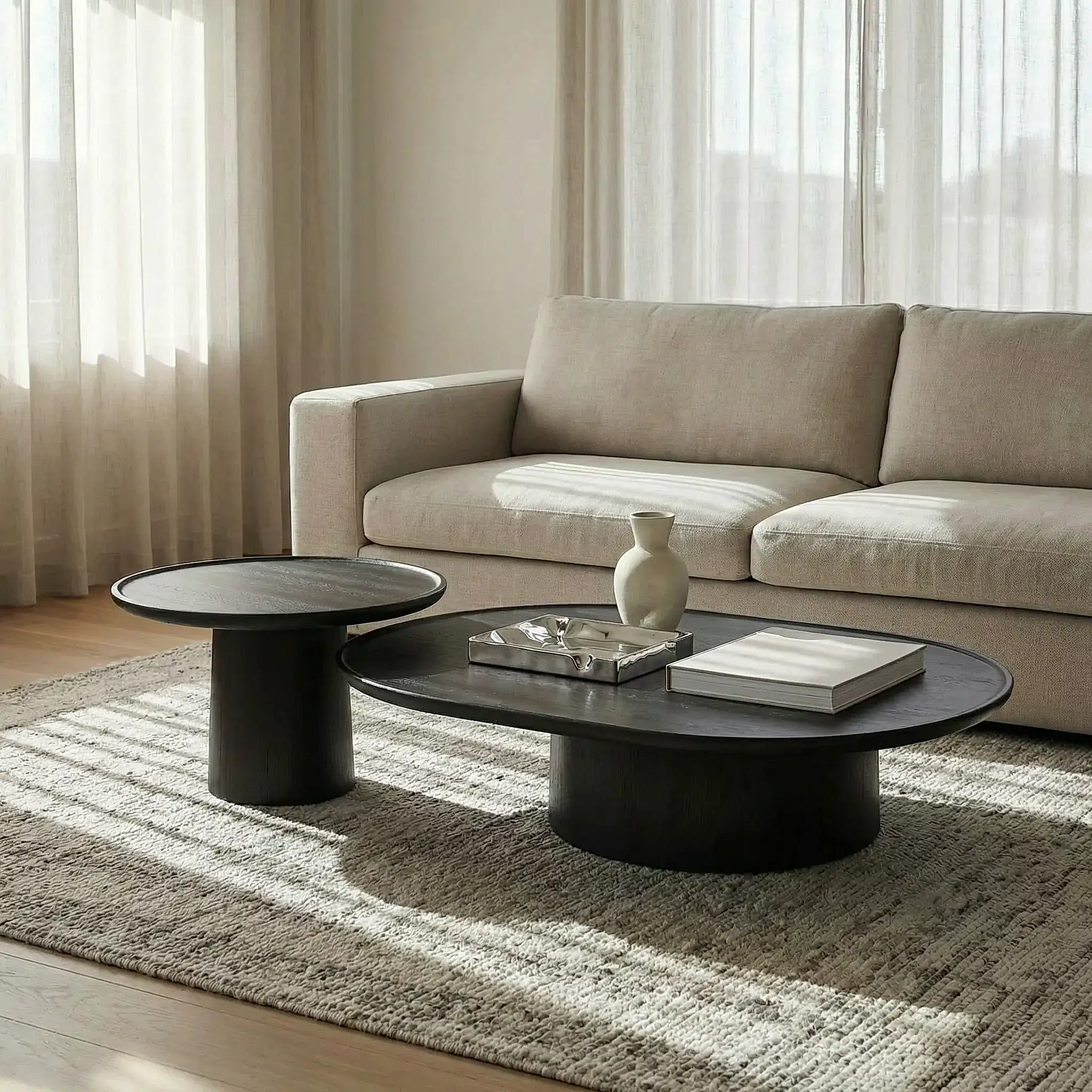 Leo Ahşap ikili Orta Sehpa