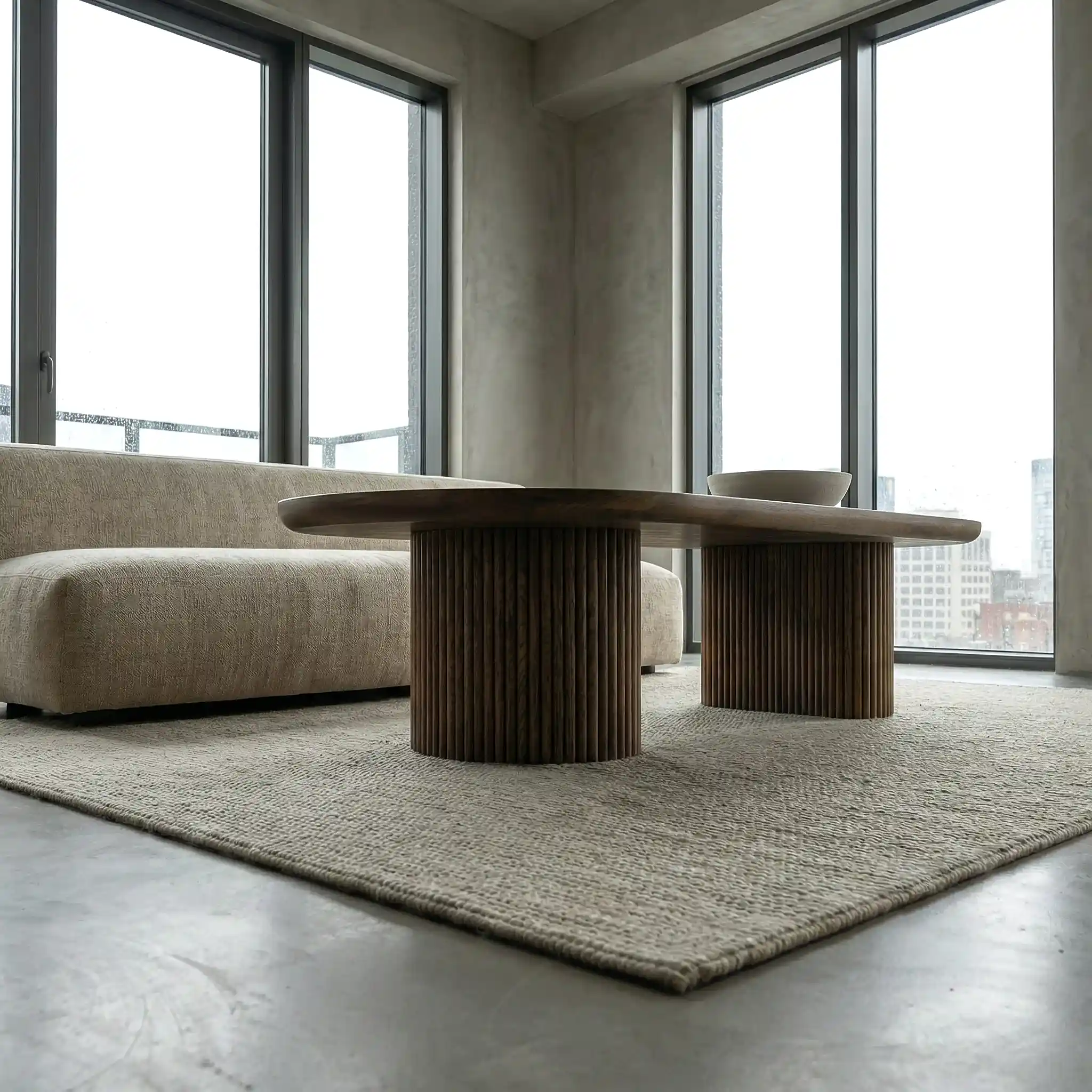 Moon Mermer Detaylı Sehpa