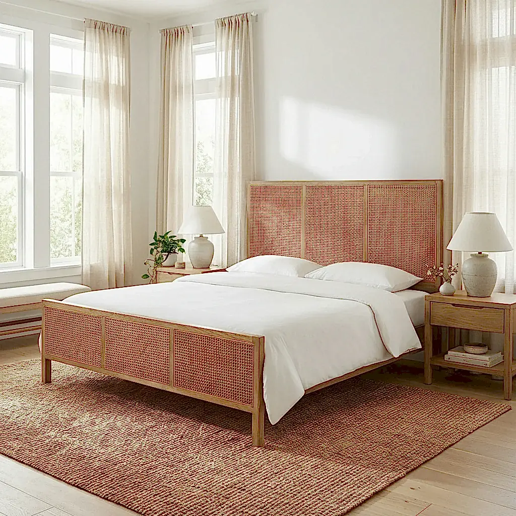 Nuxavi Hazeranlı Ahşap Karyola