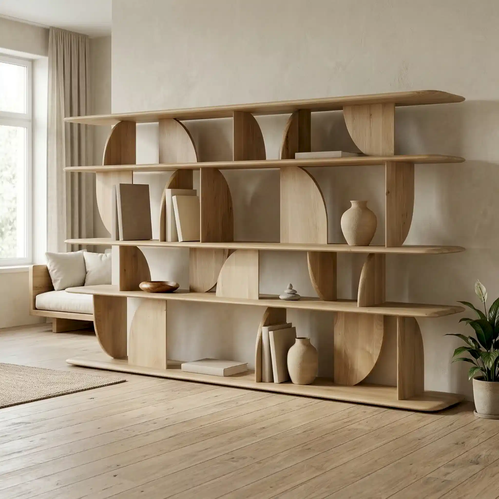 Oscar Ahşap Kitaplık