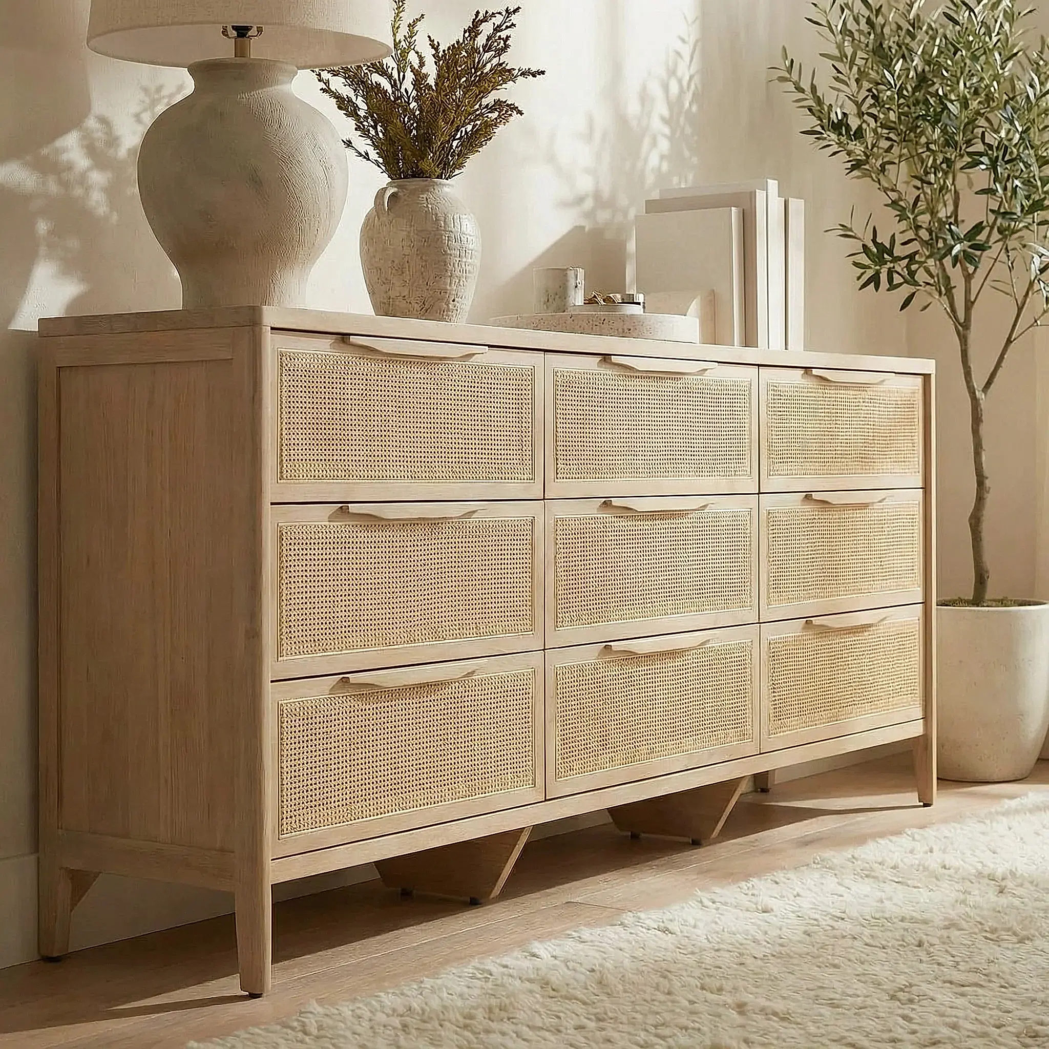 Oslo Hazeranlı Ahşap Şifonyer