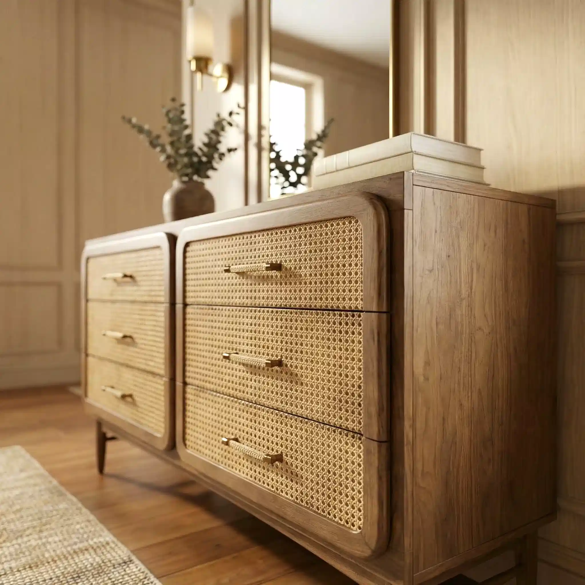 Rosaline Hazeranlı Ahşap Şifonyer