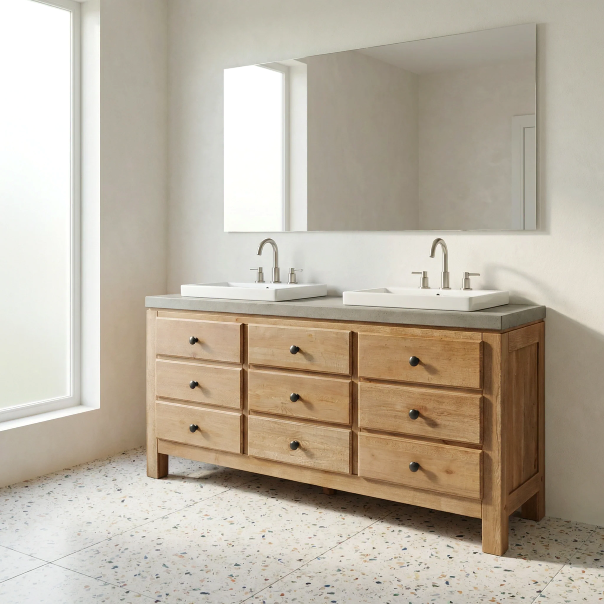 Shaleyn Ahşap Banyo Dolabı