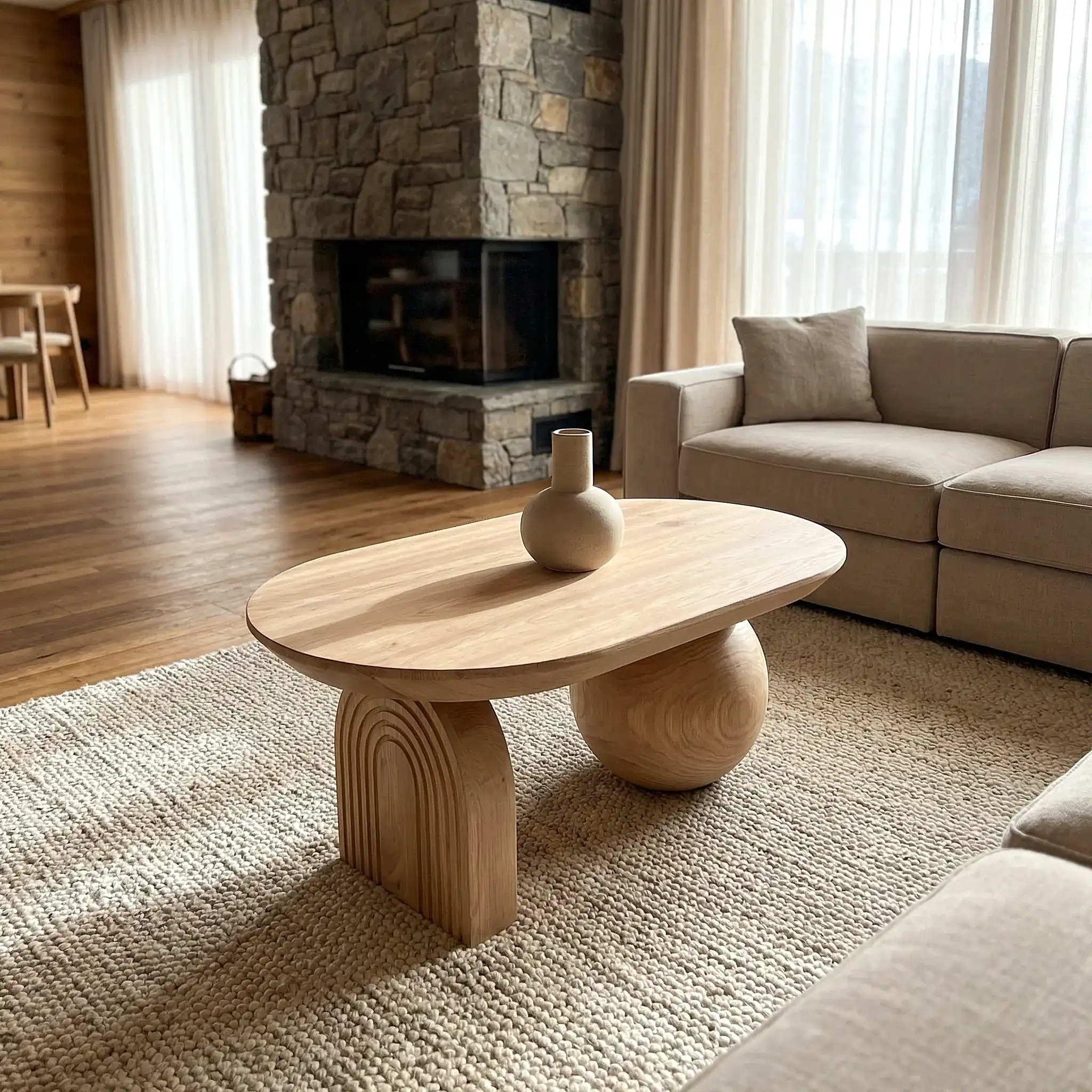 Sinni Ahşap Orta Sehpa