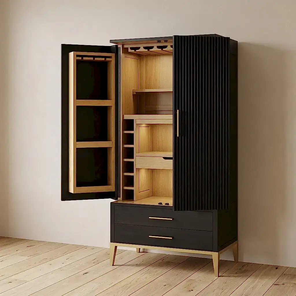 Tack Masif Ahşap Şaraplık