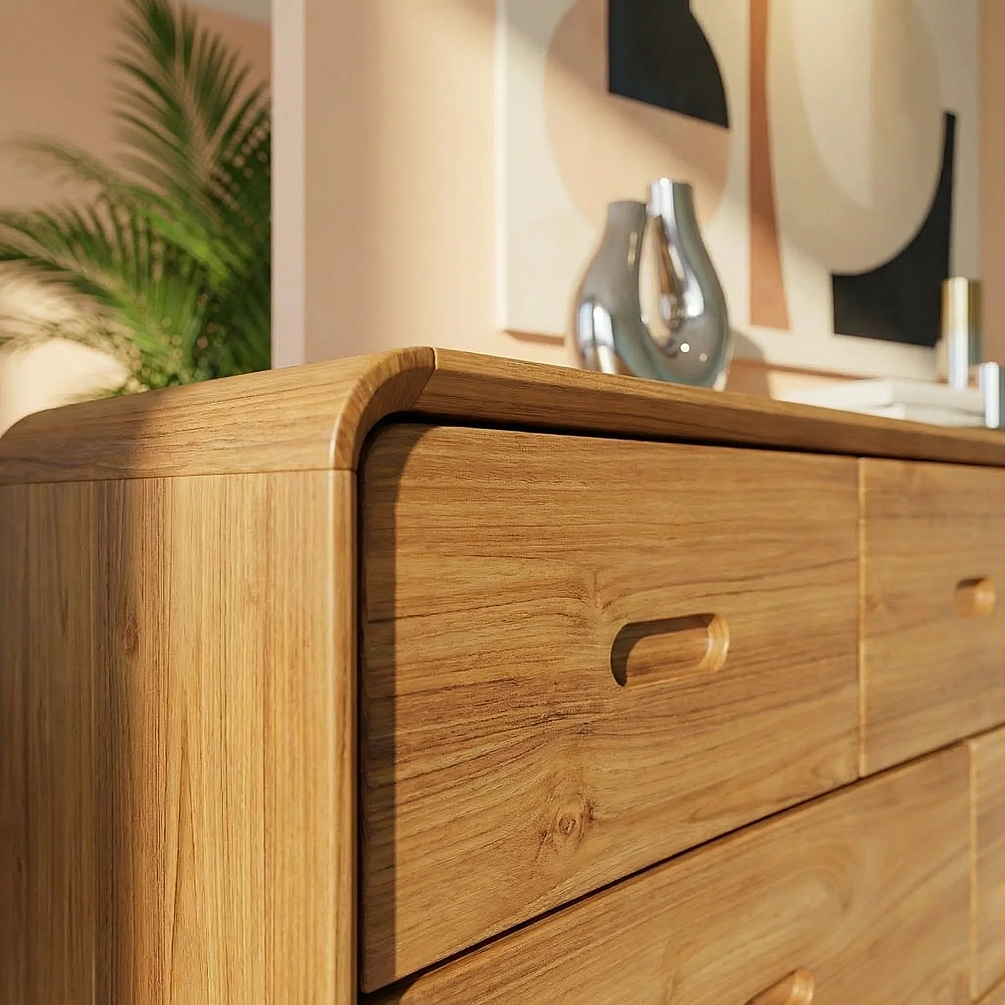 Teak Ahşap Şifonyer