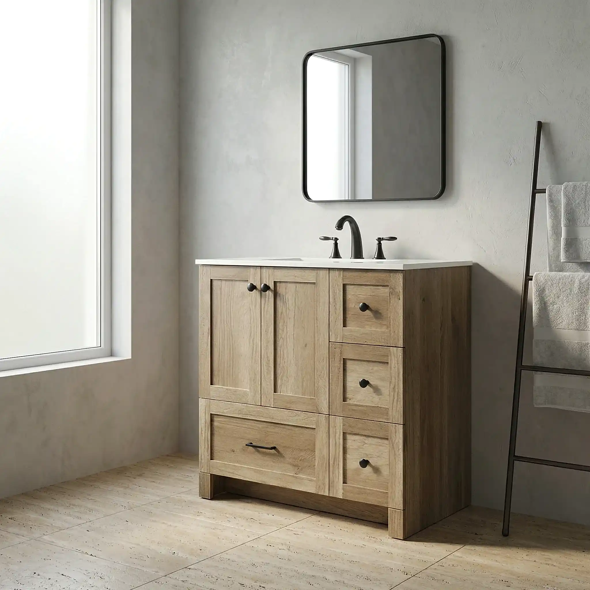 Thao Ahşap Banyo Dolabı