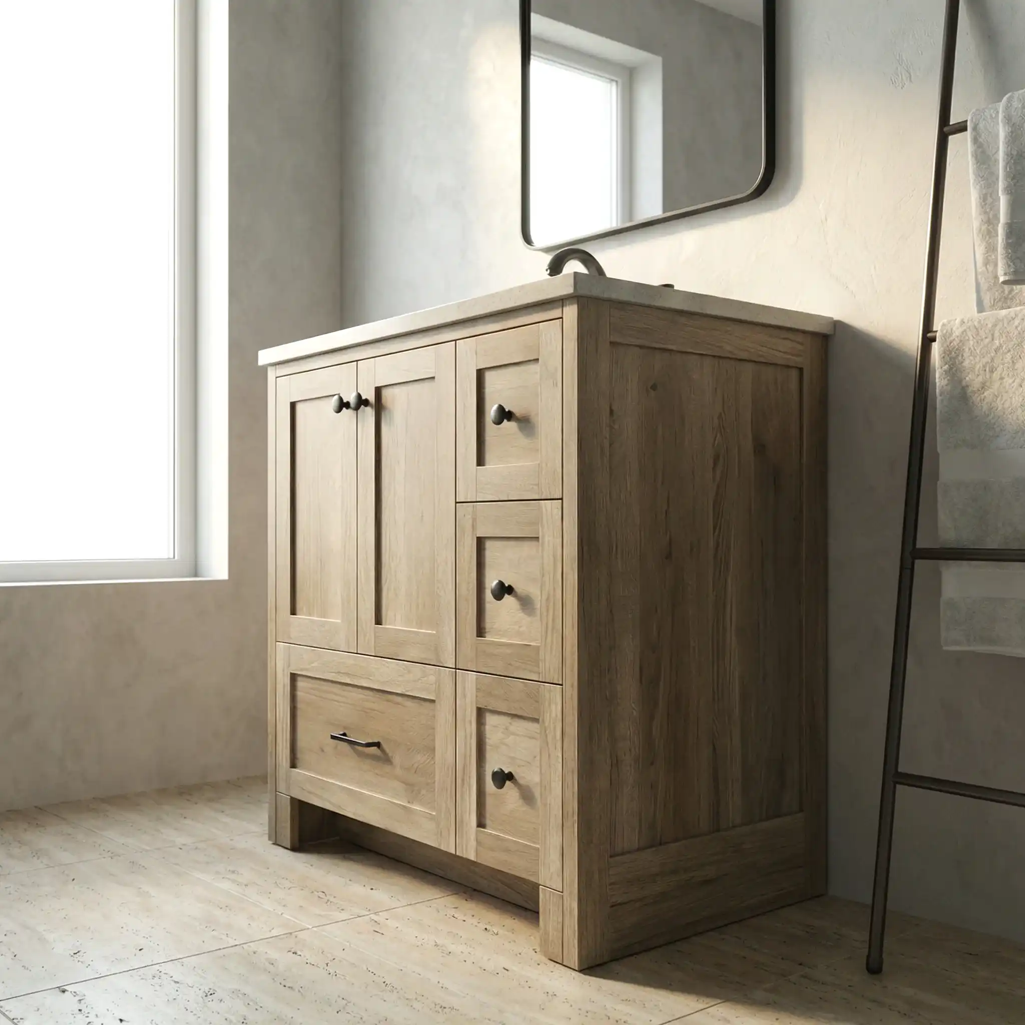 Thao Ahşap Banyo Dolabı