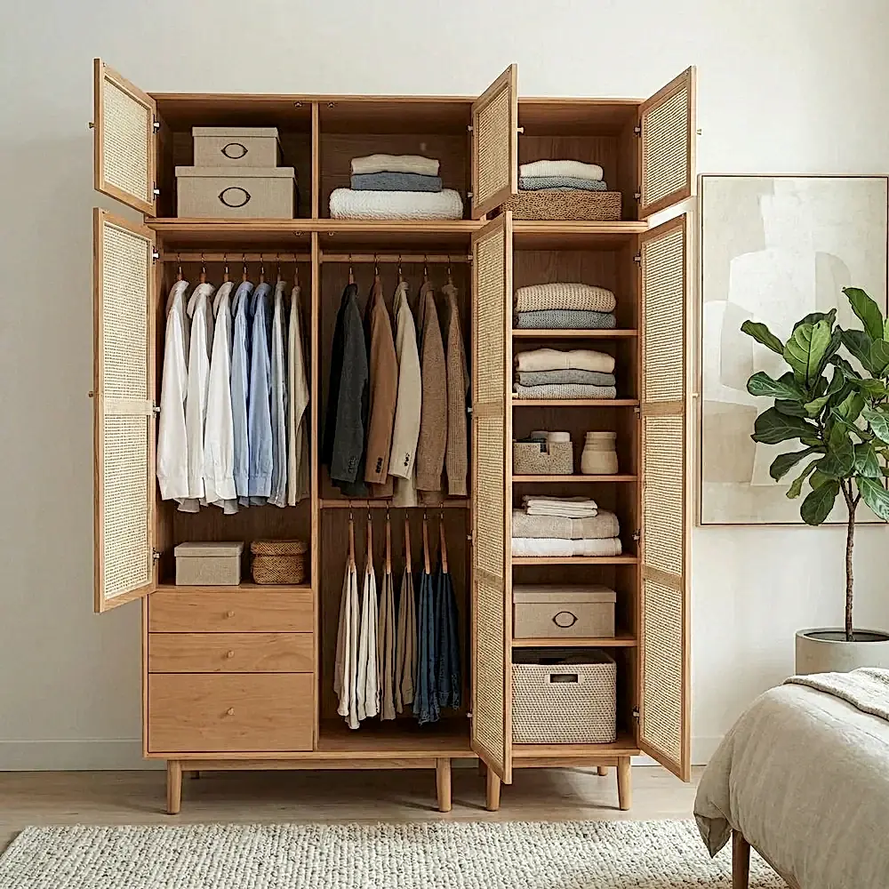 Toucan Hazeranlı Ahşap Gardırop