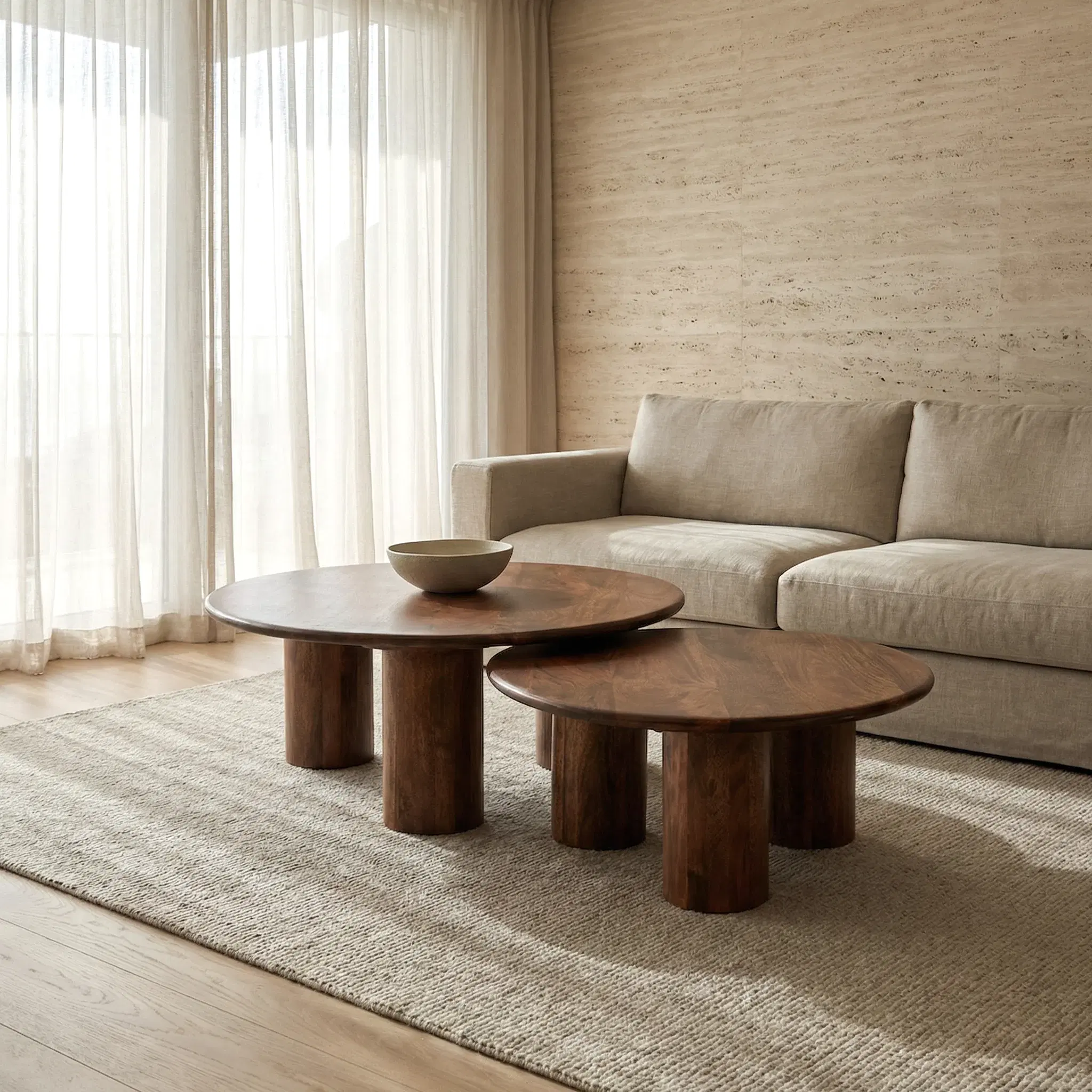 Vera Ceviz Ağacı İkili Orta Sehpa