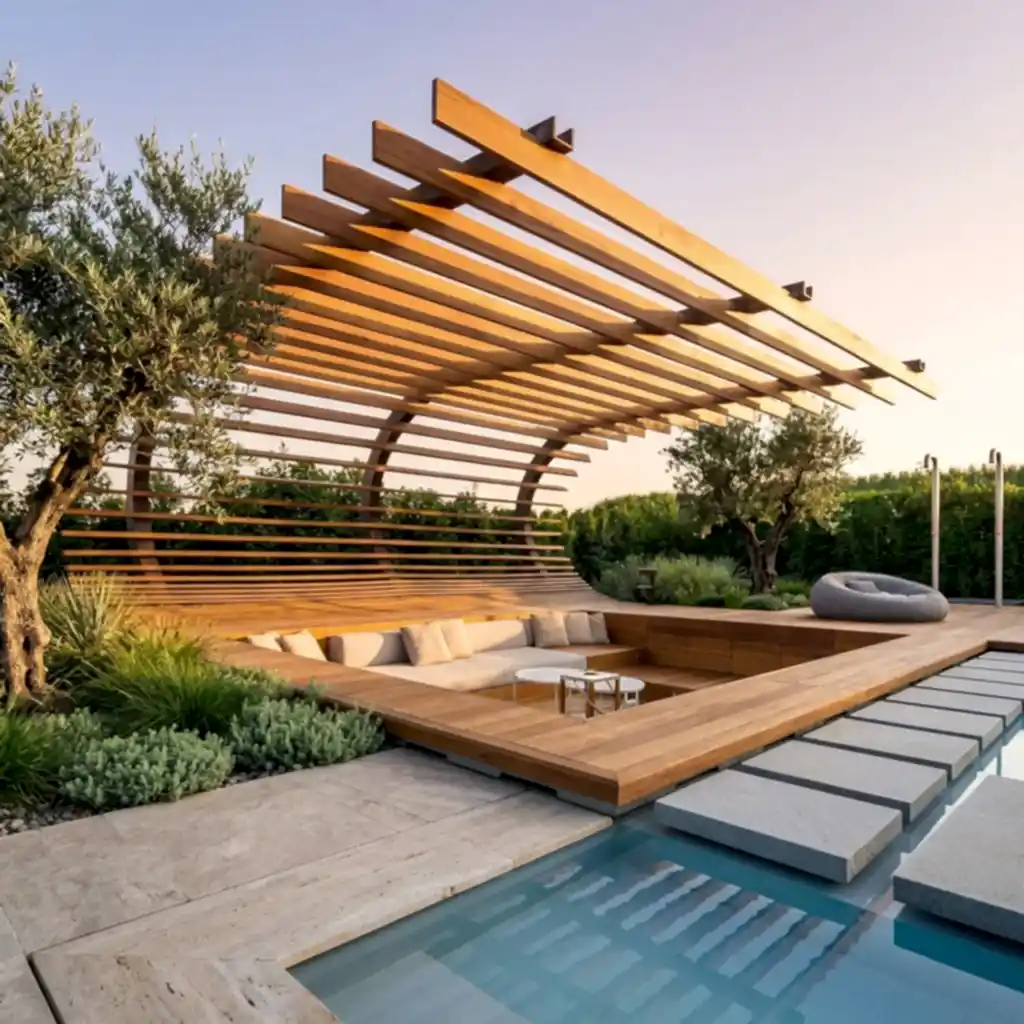 Wavy Ahşap Pergola