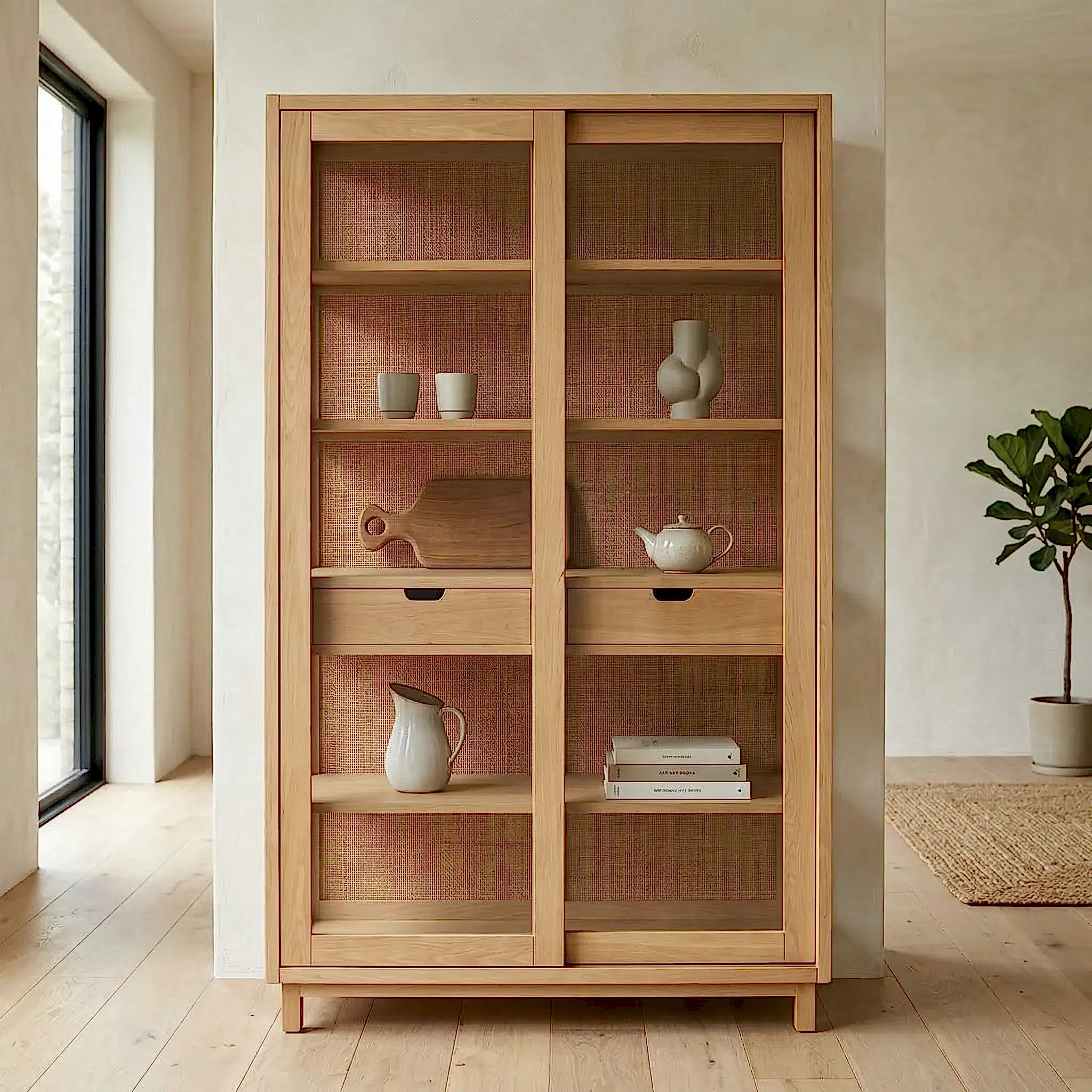 Woodley Hazeranlı Ahşap Vitrin